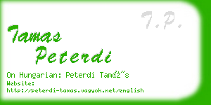 tamas peterdi business card